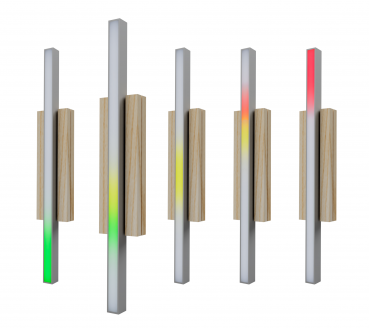 CO2-Ampel im Echtholzdesign