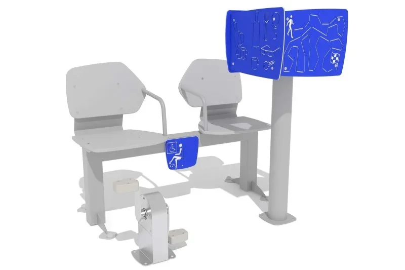 BANK MIT PEDAL UND MENTALCUBE FÜR ALZHEIMER