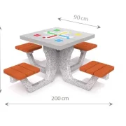 Spieltisch aus Beton Ludospiel