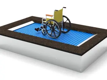 Bodentrampolin für Rollstuhlfahrer