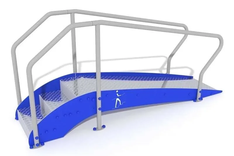 PASSERELLE MIT TREPPE UND RAMPE
