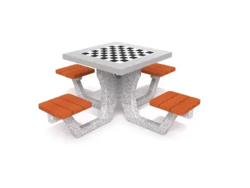 Spieltisch aus Beton Schachspiel